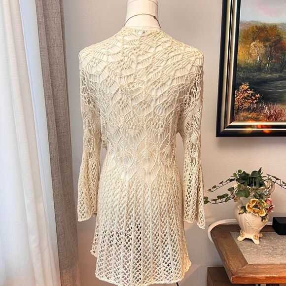 Charming Charlie Open Knit Cream Cardigan – Size Medium - Picture 4 of 6